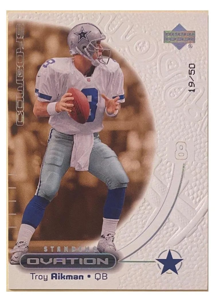 2000 Upper Deck Ovation Troy Aikman Standing Ovation #15 card