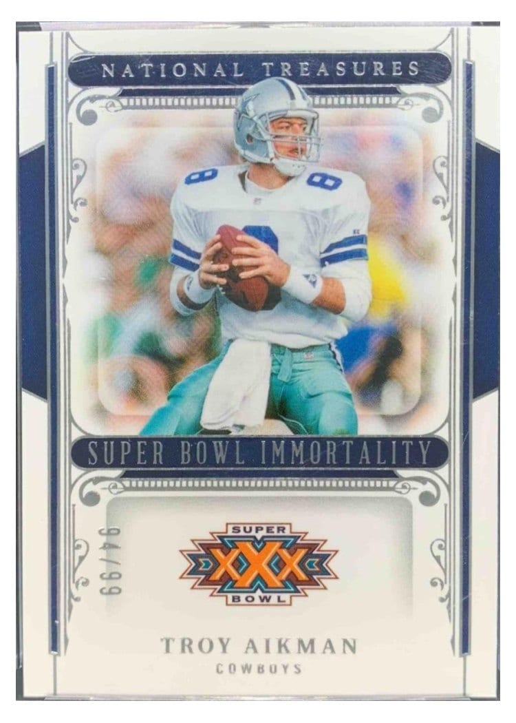2025 Panini National Treasures Super Bowl Immortality Troy Aikman #4 card