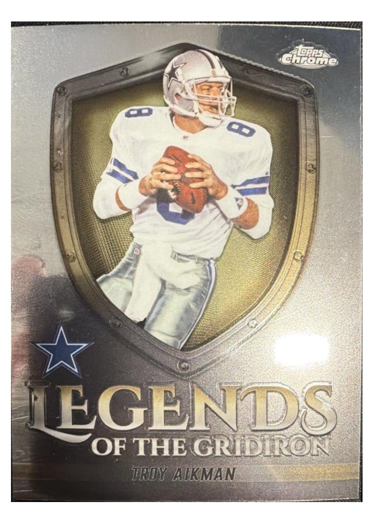 2025 Topps Chrome Legends of the Gridiron Troy Aikman #LOG-7 card