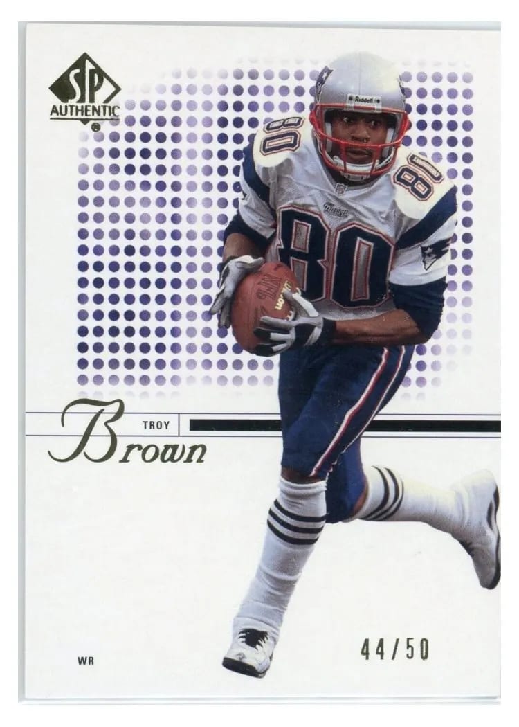 2002 SP Authentic Troy Brown #3 card