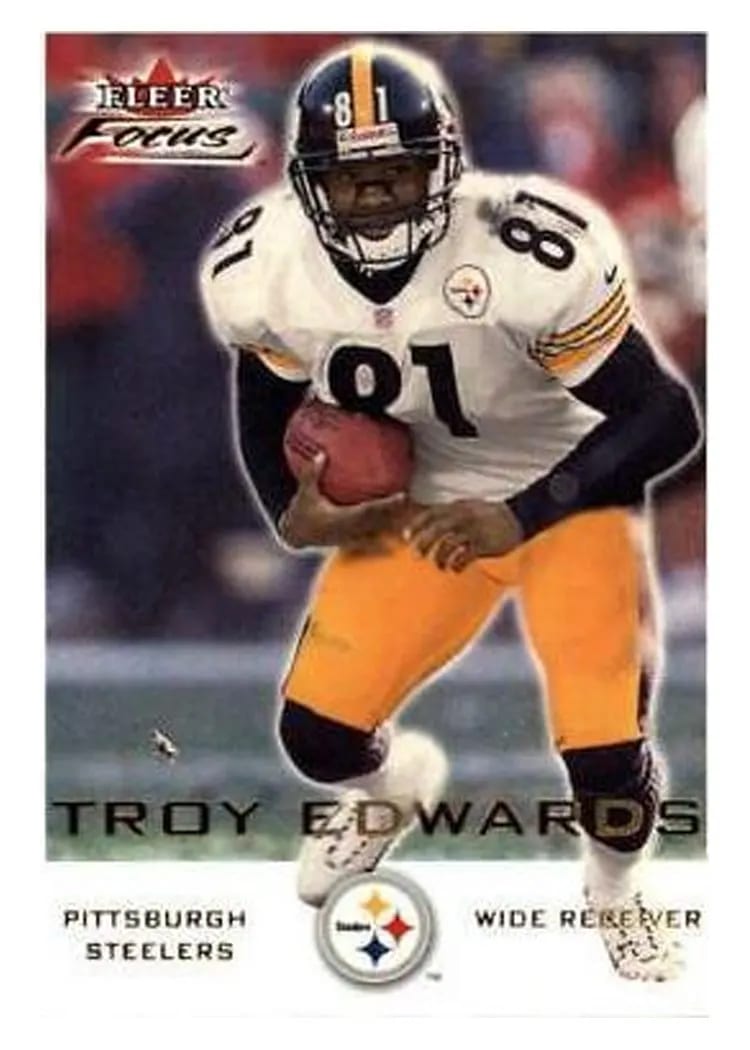 2000 Fleer Focus Troy Edwards #25 card