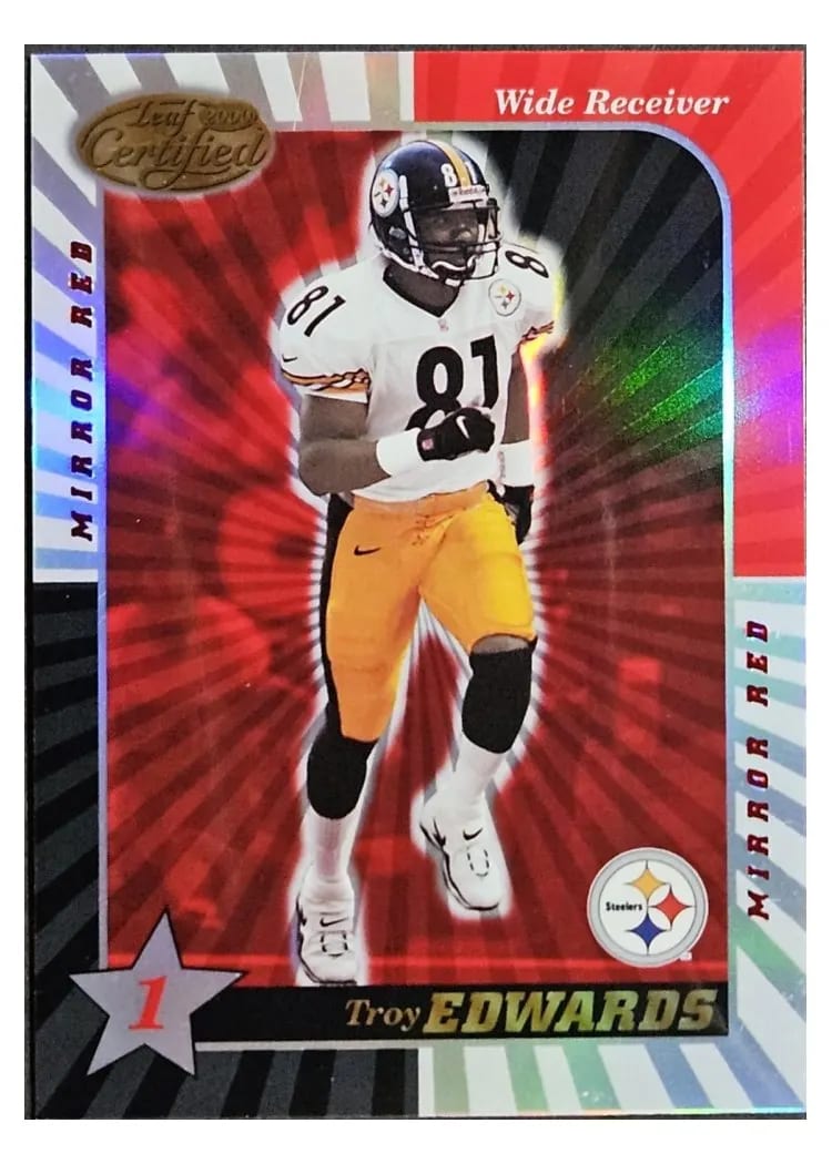 2000 Leaf Certified Troy Edwards #75 card