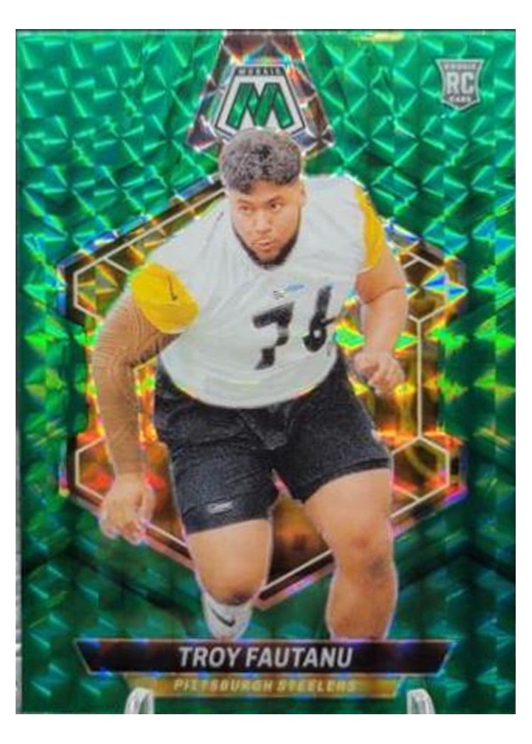 2024 Panini Mosaic Base Set Troy Fautanu Green #320 card