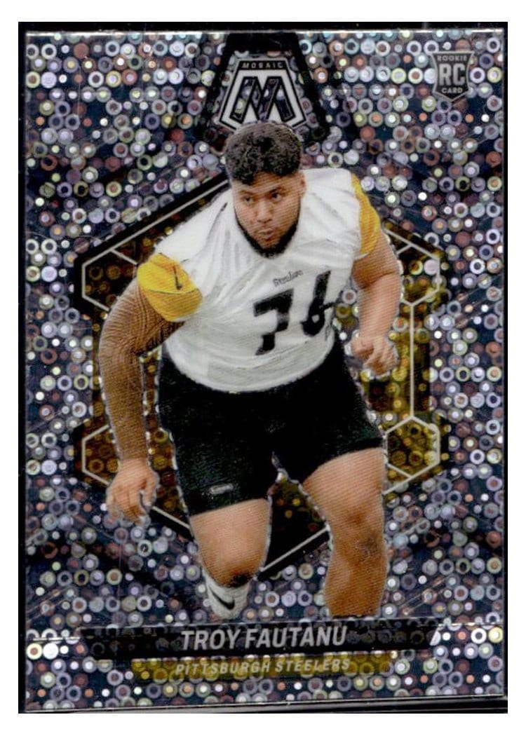 2024 Panini Mosaic Base Set Troy Fautanu No Huddle Silver #320 card