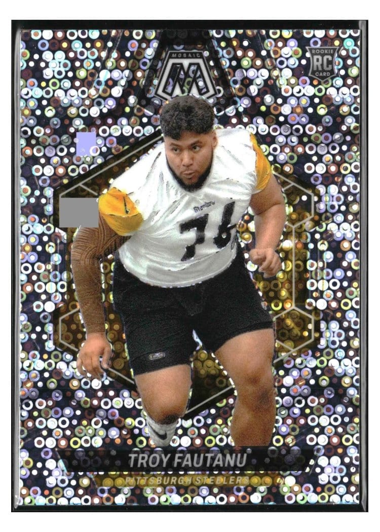 2024 Panini Mosaic Base Set Troy Fautanu White Sparkle #320 card