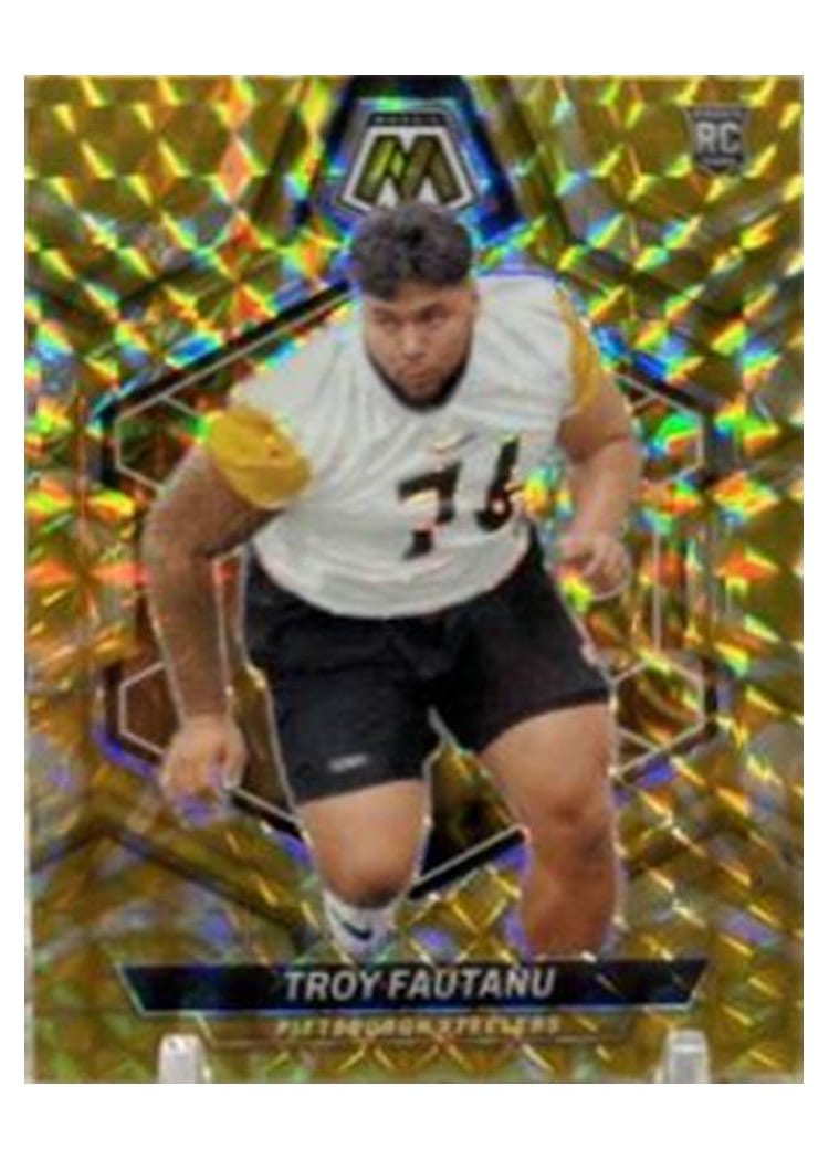 2024 Panini Mosaic Base Set Troy Fautanu Yellow Reactive #320 card