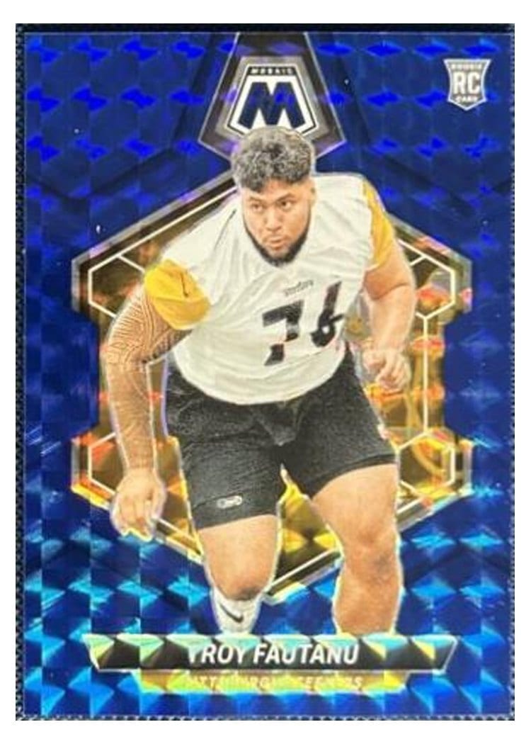 2024 Panini Mosaic Base Set Troy Fautanu Blue #320 card