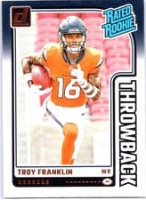 2024 Donruss Rated Rookies Throwback Troy Franklin #20 card