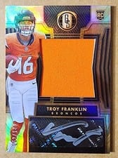 2024 Panini Gold Standard Rookie Jersey Autographs Jumbo Troy Franklin #266 card
