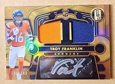 2024 Panini Gold Standard Rookie Jersey Autographs Triple Troy Franklin #13 card