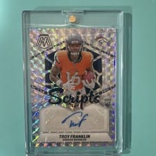 2024 Panini Mosaic Rookie Scripts Troy Franklin #RS-TFN card