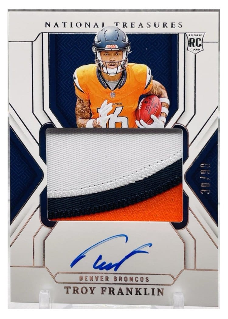 2024 Panini National Treasures Base Set Troy Franklin #168 card
