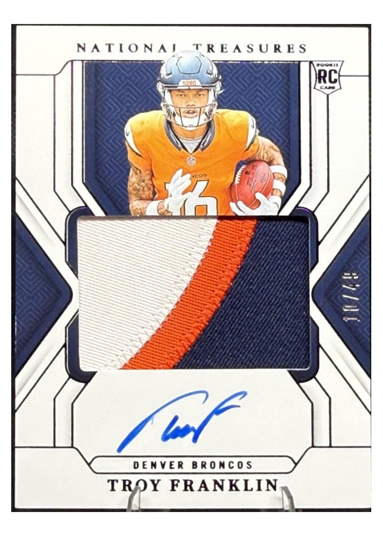 2024 Panini National Treasures Base Set Troy Franklin #168 card
