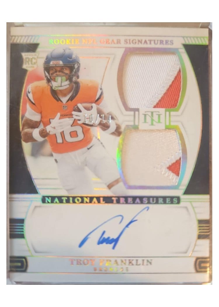 2024 Panini National Treasures Base Set Troy Franklin #168 card