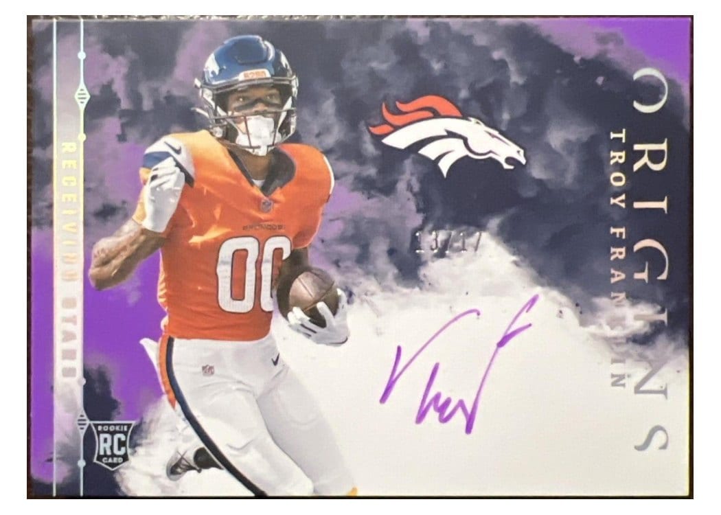 2024 Panini Origins Receiving Stars Signatures Troy Franklin #RSS-TFR card