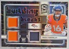2024 Panini Spectra Building Blocks Relics Troy Franklin #BB-TFN card