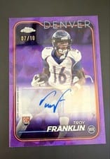 2024 Topps Chrome Sapphire Edition Rookies Autographs Sapphire Troy Franklin #RA-TFR card