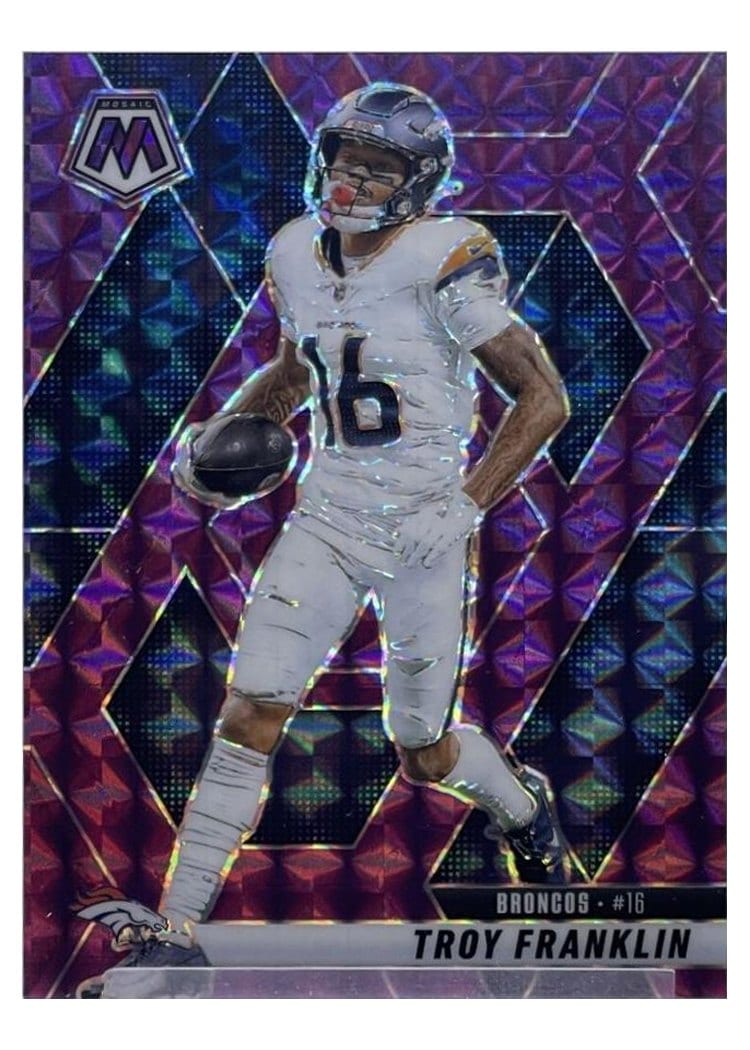 2025 Panini Mosaic Base Set Troy Franklin Purple #16 card