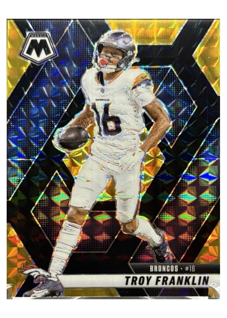 2025 Panini Mosaic Base Set Troy Franklin Choice Black Gold #16 card