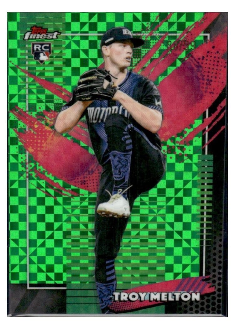 2026 Topps Finest Troy Melton Green Refractor #230 card