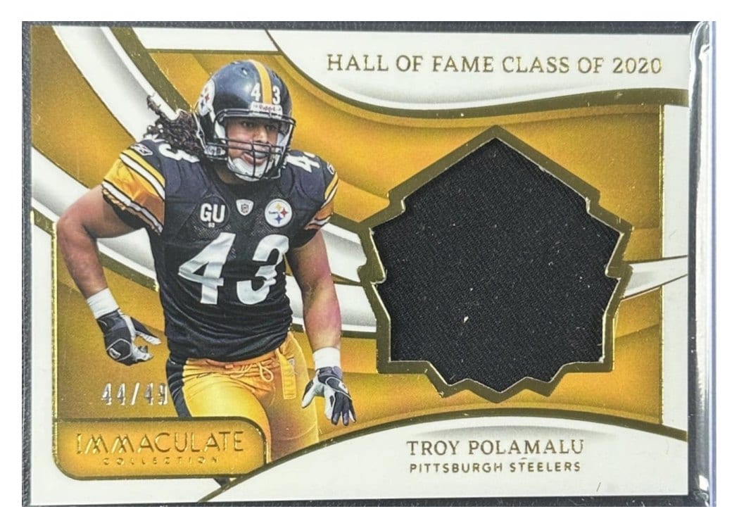 2024 Panini Immaculate Collection Immaculate HOF Jerseys Troy Polamalu #26 card