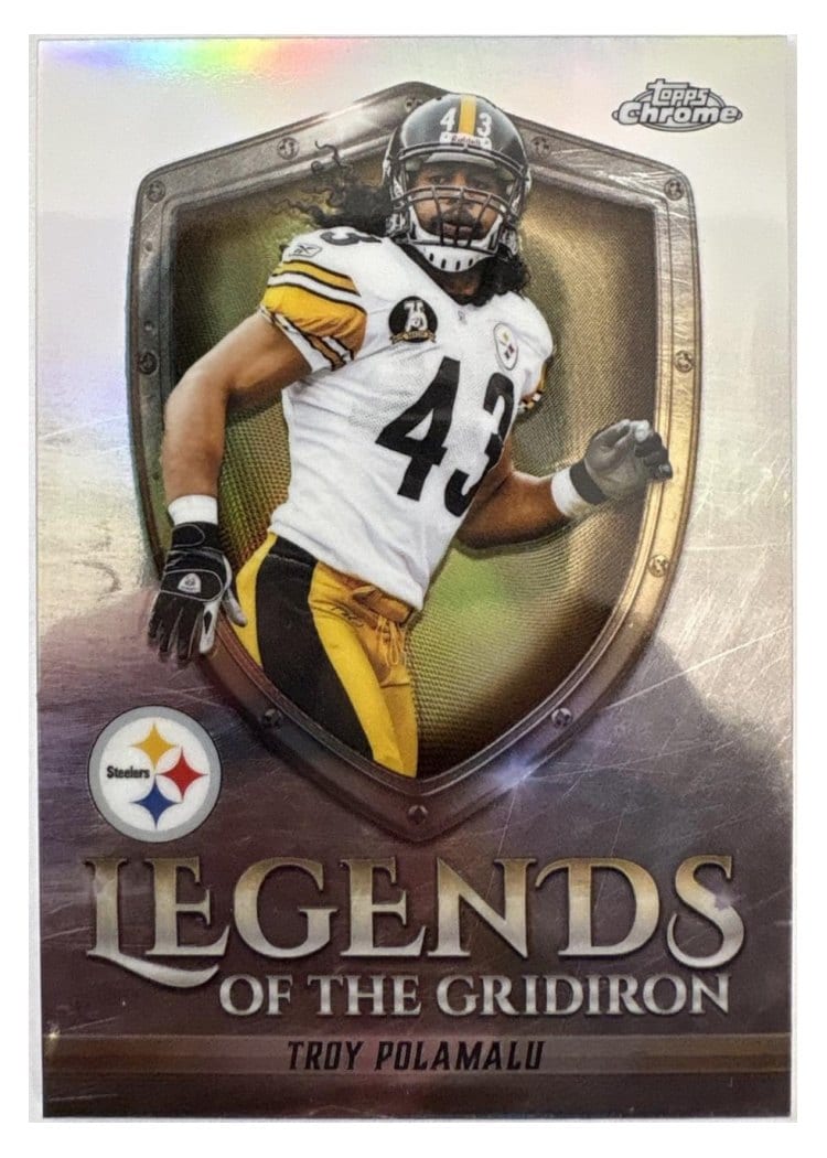 2025 Topps Chrome Legends of the Gridiron Troy Polamalu #LOG-33 card