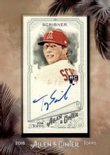 2018 Topps Allen & Ginter Framed Mini Autographs Troy Scribner #MA-TS card