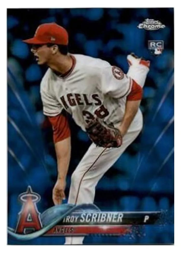 2018 Topps Chrome Base Set Troy Scribner #164 card