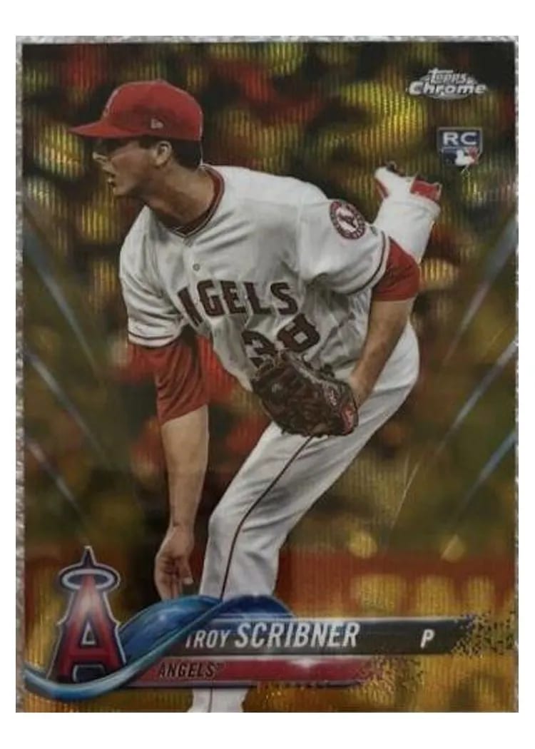 2018 Topps Chrome Base Set Troy Scribner #164 card