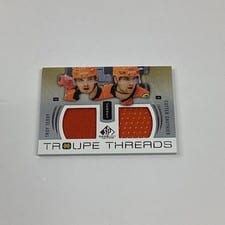 2025-26 SP Game Used Troupe Threads Troy Terry/Cutter Gauthier #TT-TG card