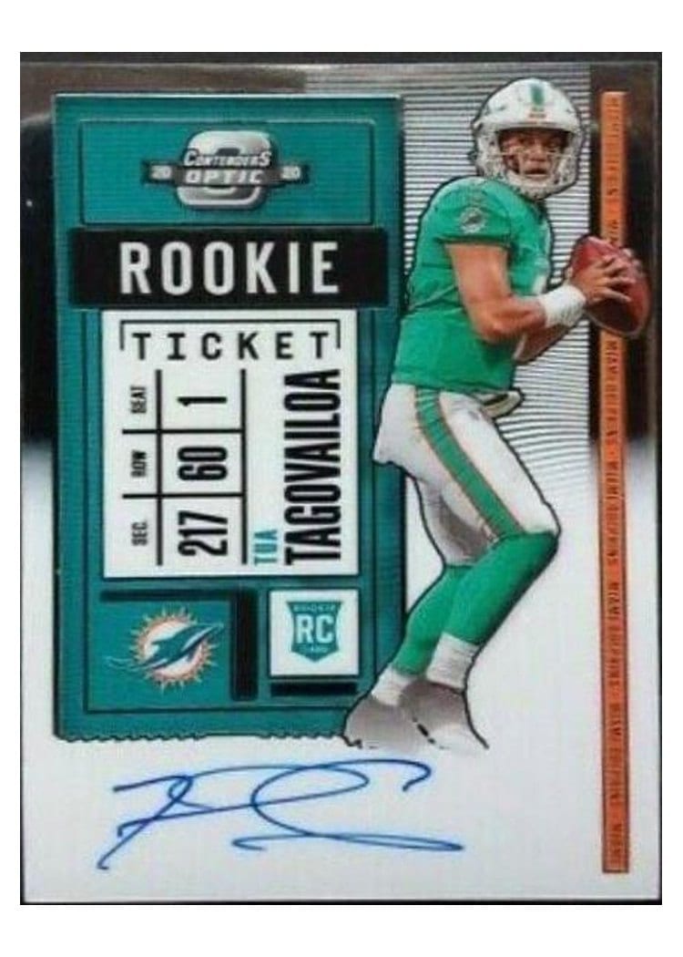 2020 Panini Contenders Optic Base Set Tua Tagovailoa #103 card