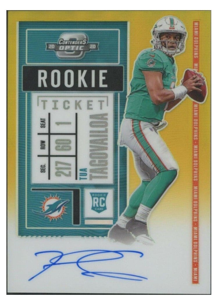 2020 Panini Contenders Optic Base Set Tua Tagovailoa #103 card
