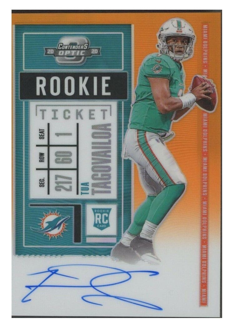 2020 Panini Contenders Optic Base Set Tua Tagovailoa #103 card