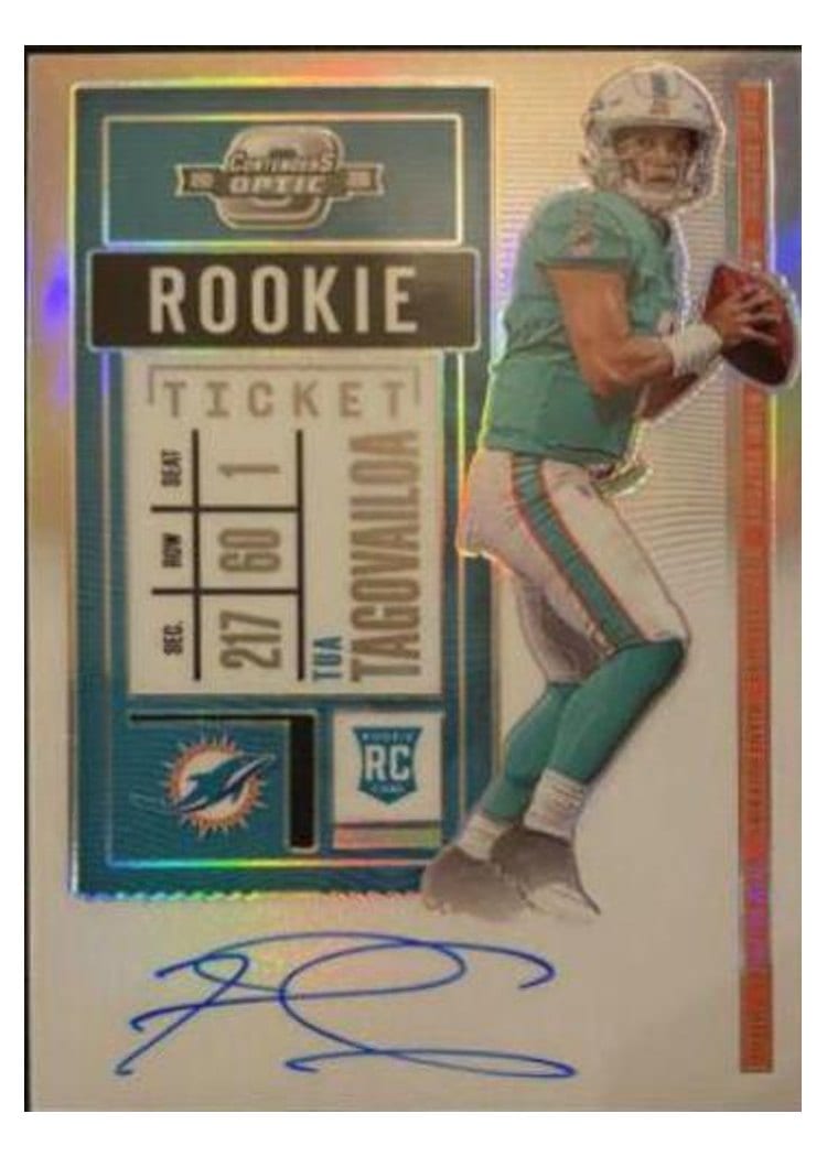 2020 Panini Contenders Optic Base Set Tua Tagovailoa #103 card