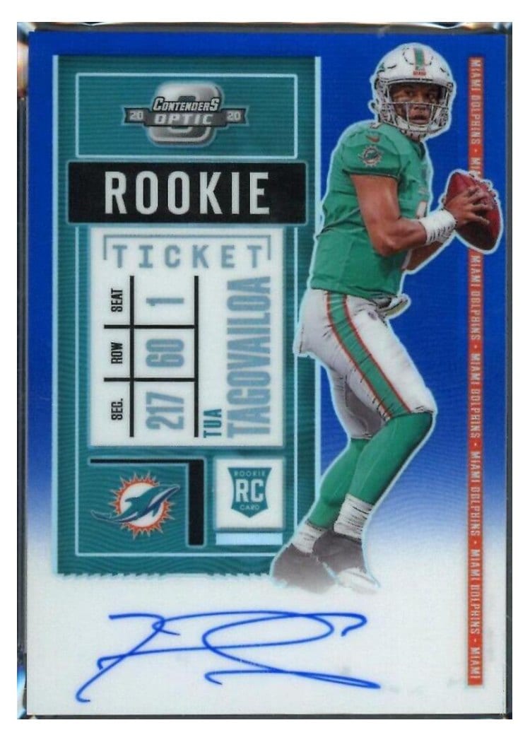 2020 Panini Contenders Optic Base Set Tua Tagovailoa #103 card