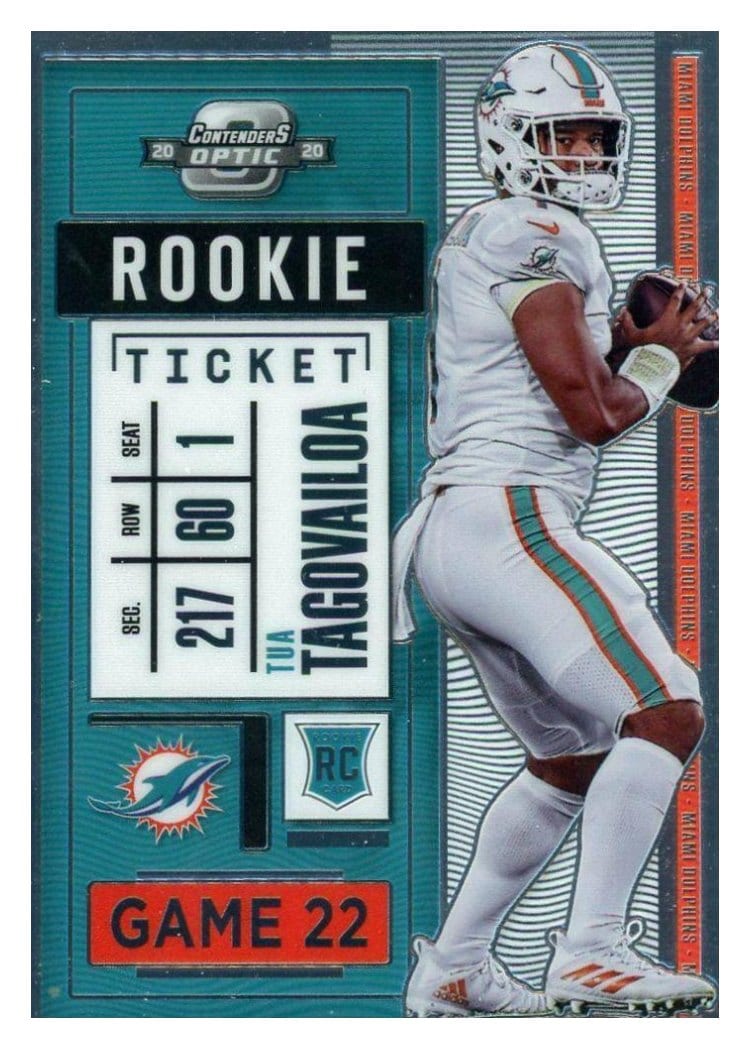 2020 Panini Contenders Optic Base Set Tua Tagovailoa #93 card