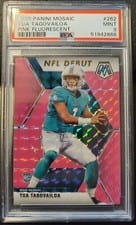 2020 Panini Mosaic Tua Tagovailoa Pink Fluorescent #262 card