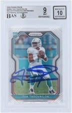 2020 Panini Prizm Rookie Autographs Tua Tagovailoa #339 card