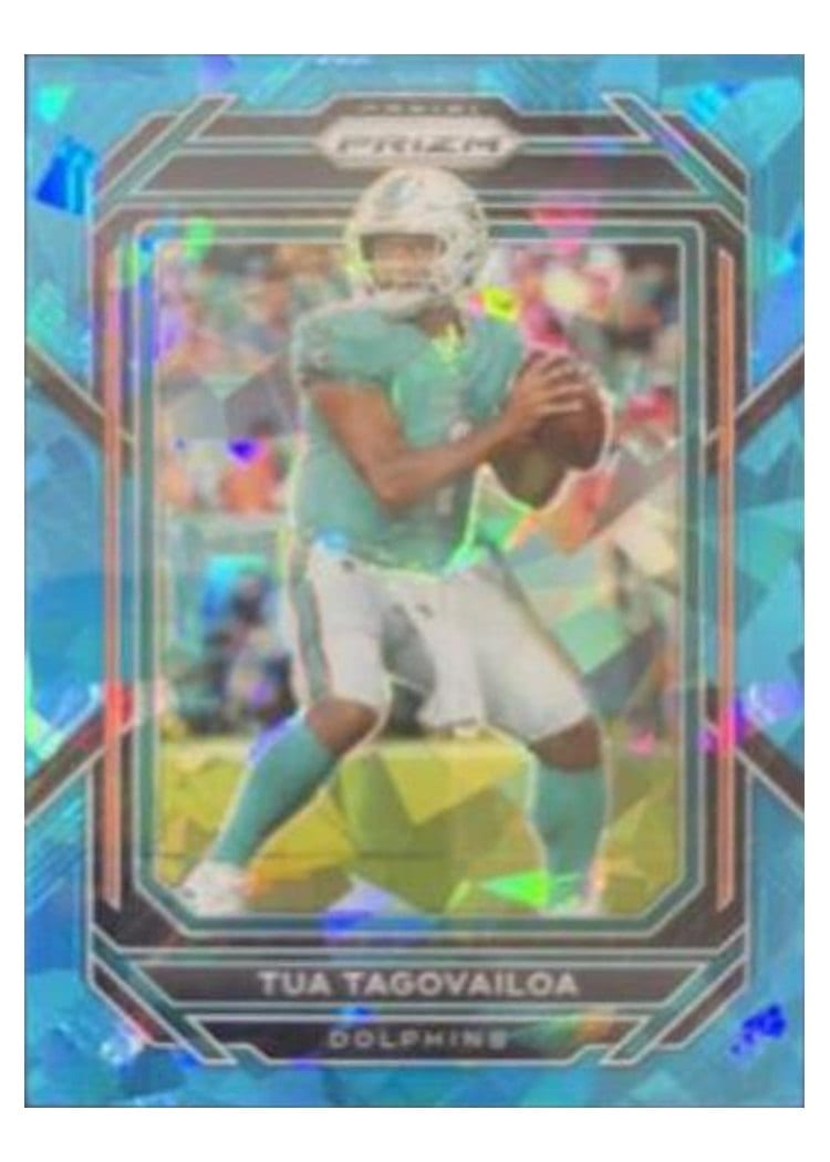 2022 Panini Prizm Base Set Tua Tagovailoa Blue Ice #178 card
