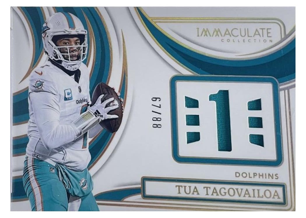2024 Panini Immaculate Collection Immaculate Numbers Memorabilia Tua Tagovailoa #4 card