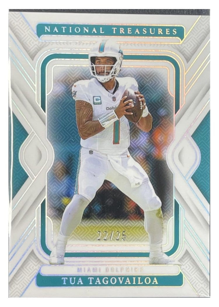 2024 Panini National Treasures Base Set Tua Tagovailoa Holo Silver #61 card