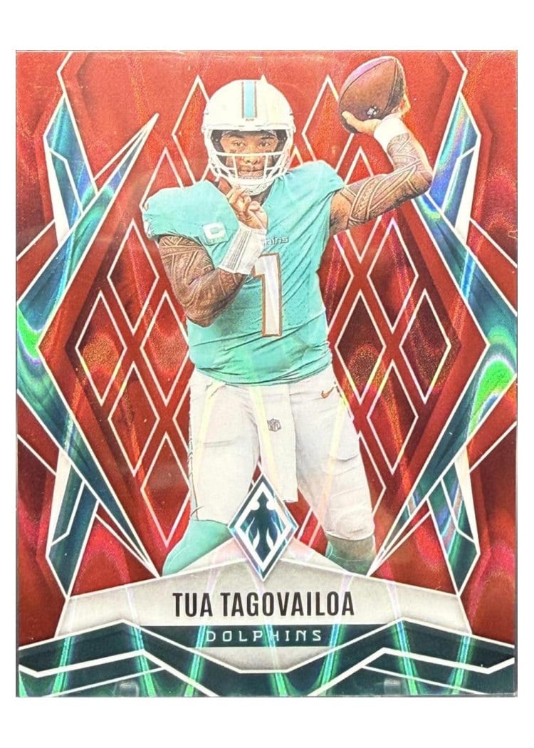 2025 Panini Phoenix Base Set Tua Tagovailoa Red Seismic #102 card