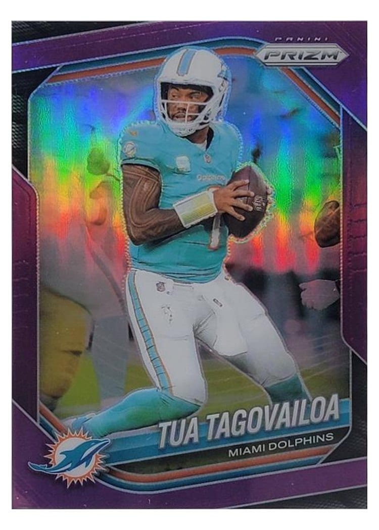2025 Panini Prizm Base Set Tua Tagovailoa #58 card