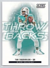 2025 Score Throwbacks Tua Tagovailoa #22 card