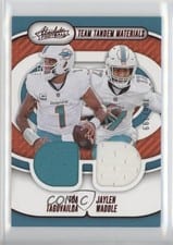 2024 Panini Absolute Team Tandem Materials Tua Tagovailoa / Jaylen Waddle #TTM-MIA card