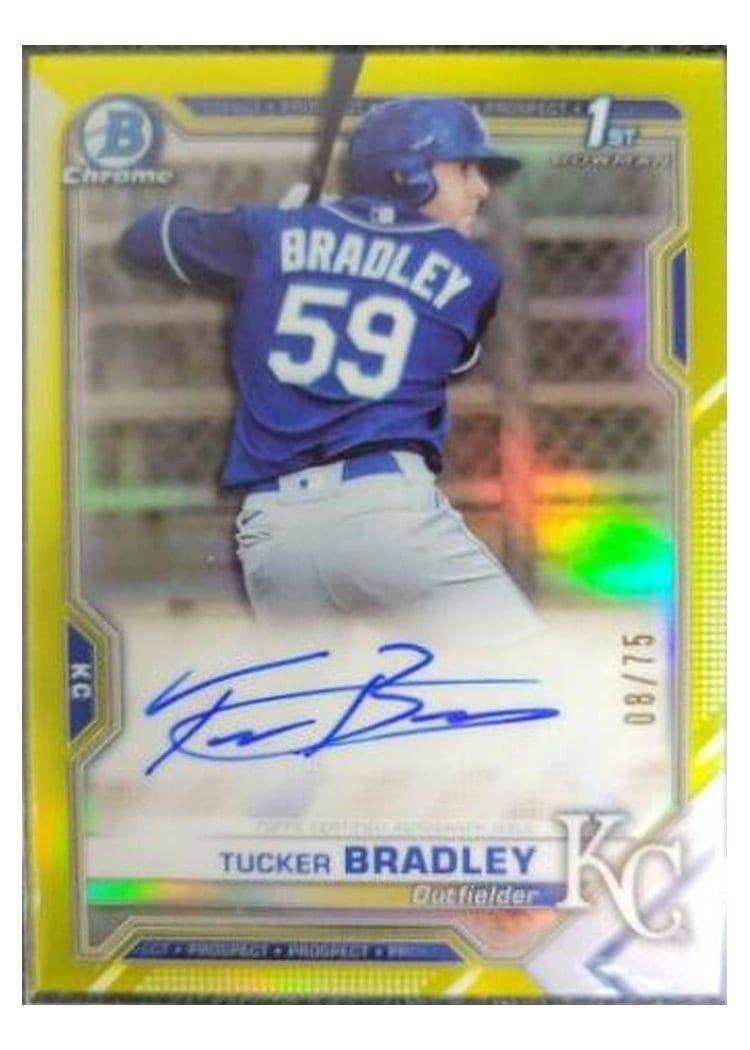2021 Bowman Chrome Prospect Autographs Tucker Bradley #CPA-TB card