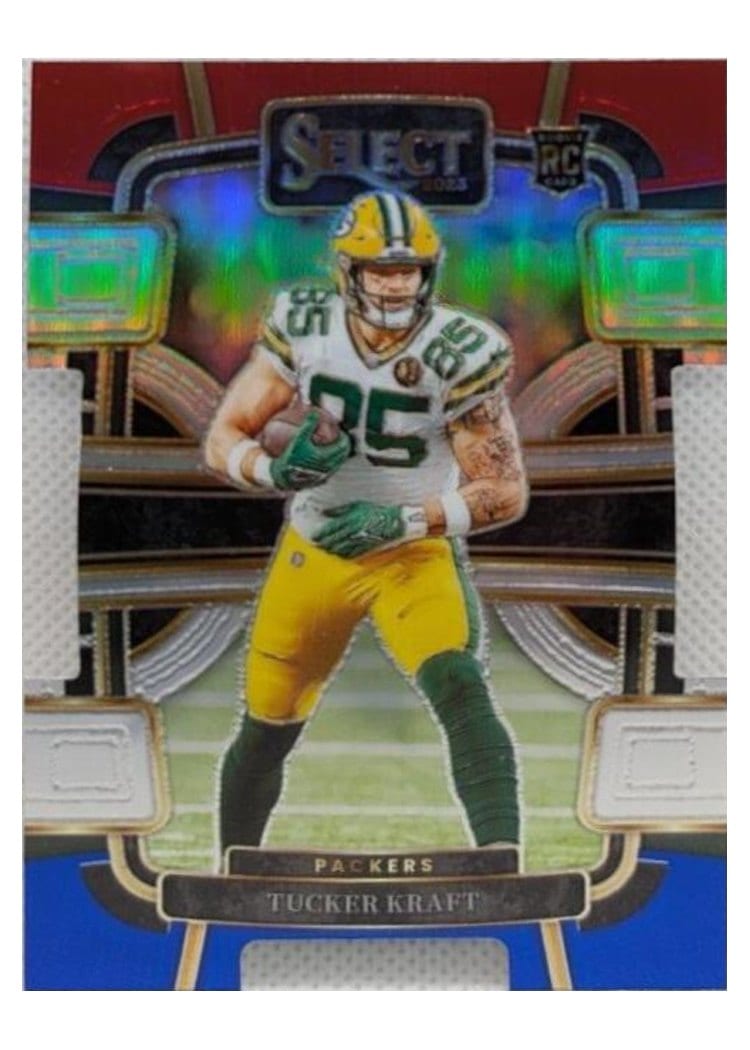 2023 Panini Select Base Set Tucker Kraft Blue Orange Prizm Die-Cut #37 card