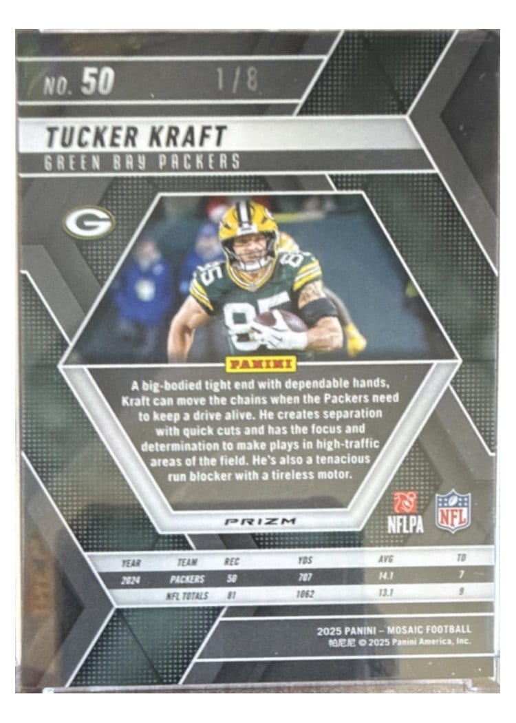 2025 Panini Mosaic Base Set Tucker Kraft #50 card