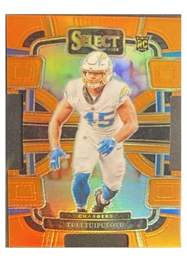 2023 Panini Select Base Set Tuli Tuipulotu Orange Prizm Die-Cut #53 card