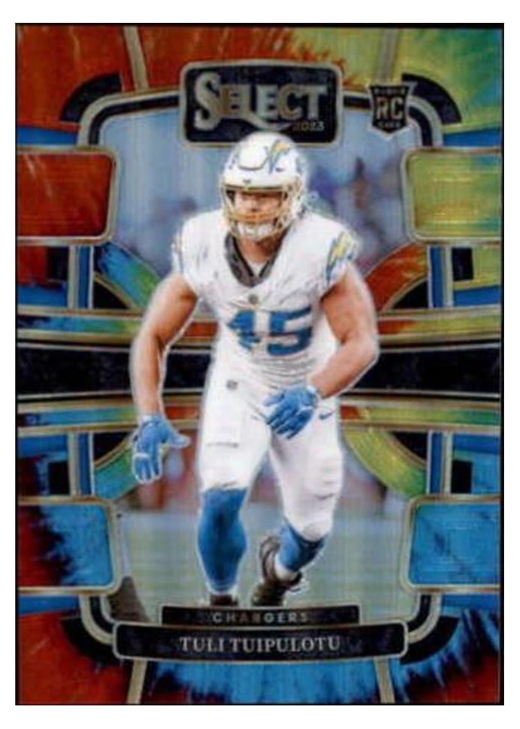 2023 Panini Select Base Set Tuli Tuipulotu Tie-Dye Prizm #53 card